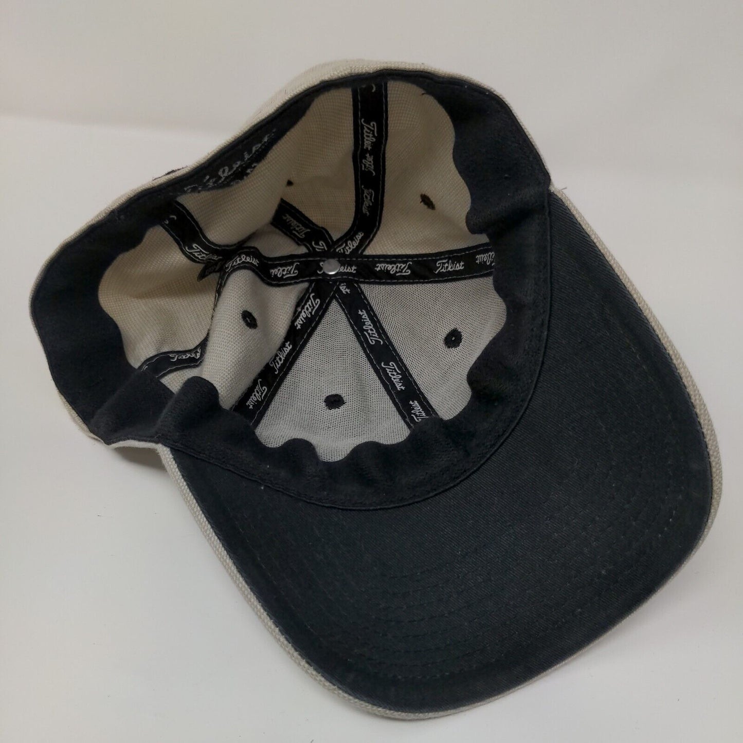 Titleist Fitted Golf Hat Tan Small/Medium Embroidered Solid 6 Panel
