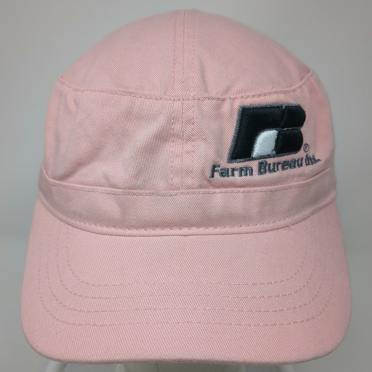 Otto Army Cap Pink One Size Farm Bureau Insurance Logo Cotton Strapback Hat