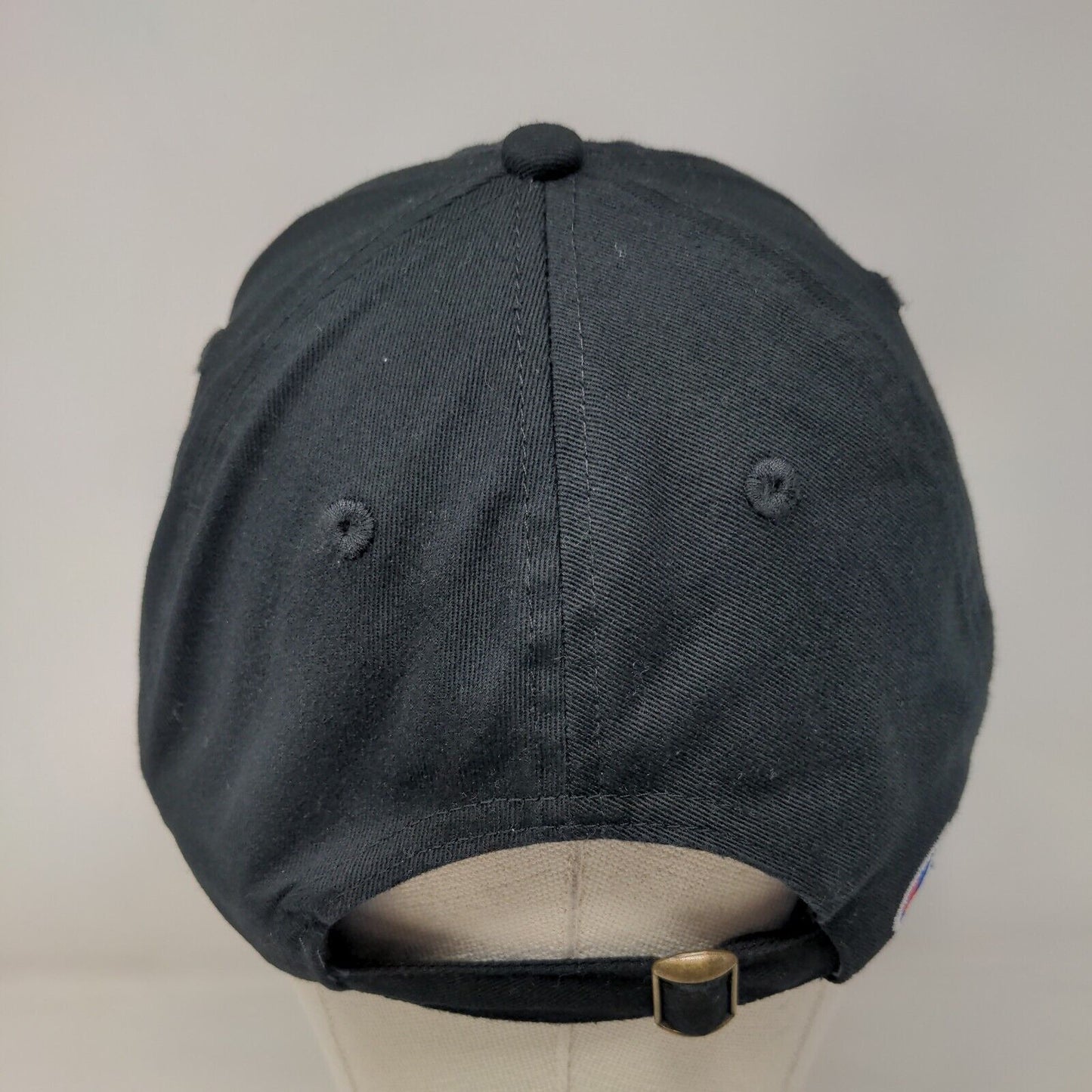 Champion Slideback Hat Black OSFA Adjustable C Logo Solid Vent Holes