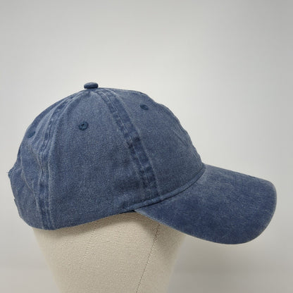 Unbranded Strapback Hat Blue One Size Adjustable Solid Blank 6 Panel