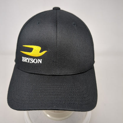 Bryson Fitted Hat Black S/M Flexfit Embroidered 6 Panel Port Authority