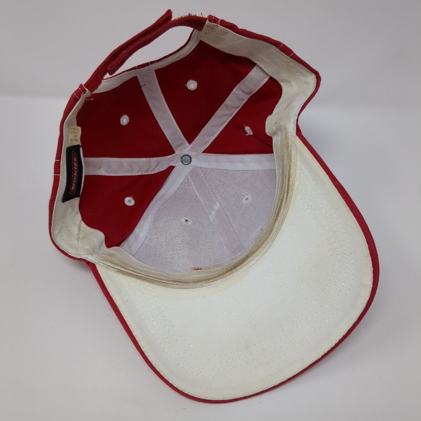 Genuine Dickies Strapback Hat Red One Size Adjustable Embroidered