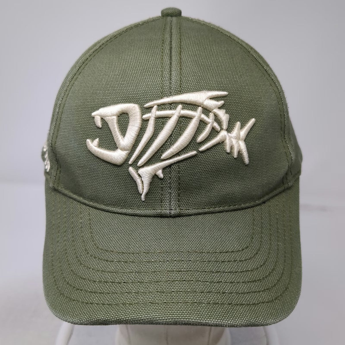 G.Loomis Baseball Cap Green One Size Fear No Fish Skeletal Logo Strapback Hat