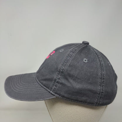 Flamingo Slideback Hat Gray One Size Adjustable Vented Holes 6 Panel