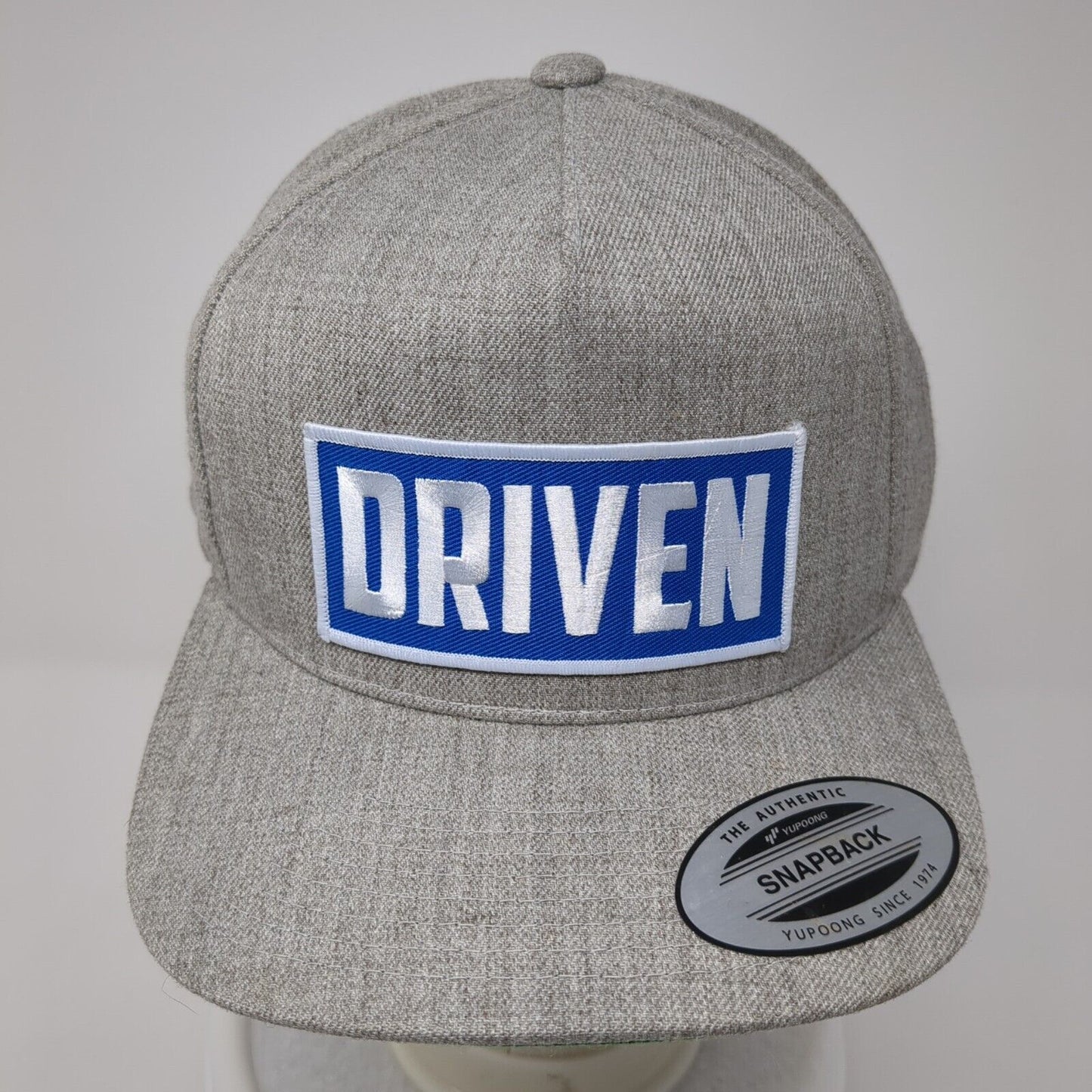 Driven Snapback Hat Gray One Size Adjustable Embroidered The Classics Yupoong