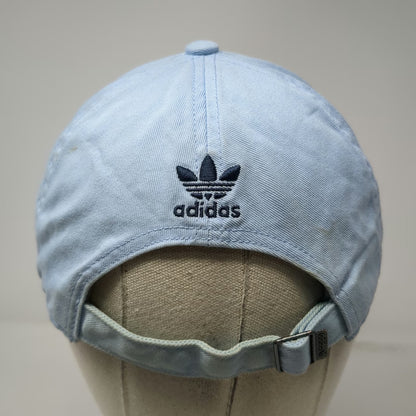 Adidas Baseball Cap Blue One Size Trefoil Embroidered Logo Slideback Cotton Hat