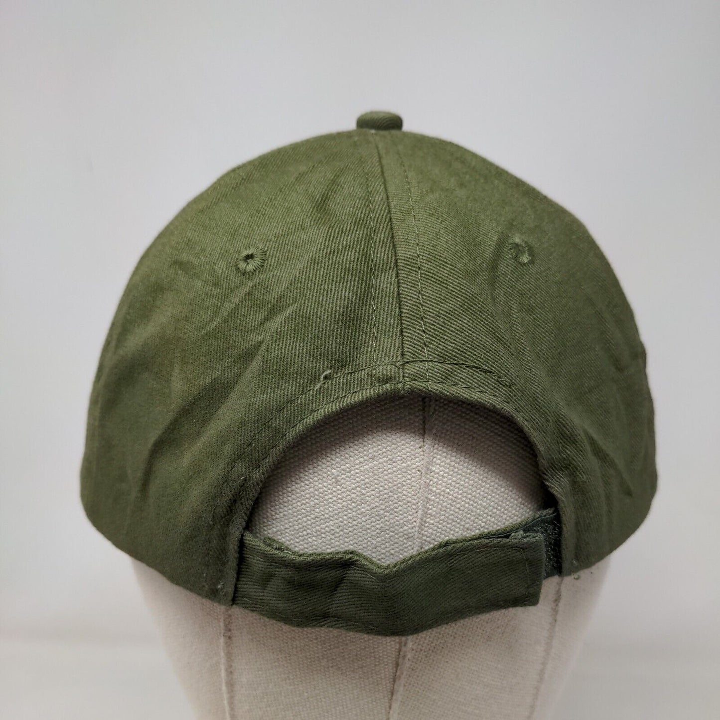 Cuba Strapback Hat Green One Size Embroidered Adjustable 6 Panel