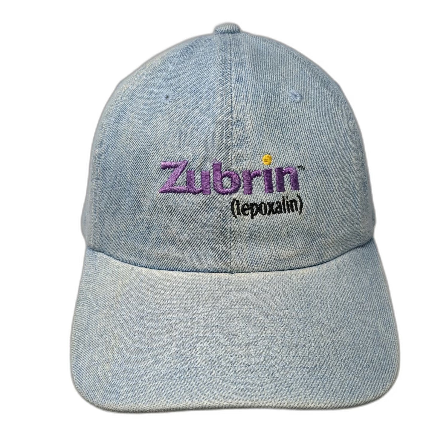 Toppers Baseball Cap Blue One Size Denim Embroidered Zubrin Logo Adjustable Hat