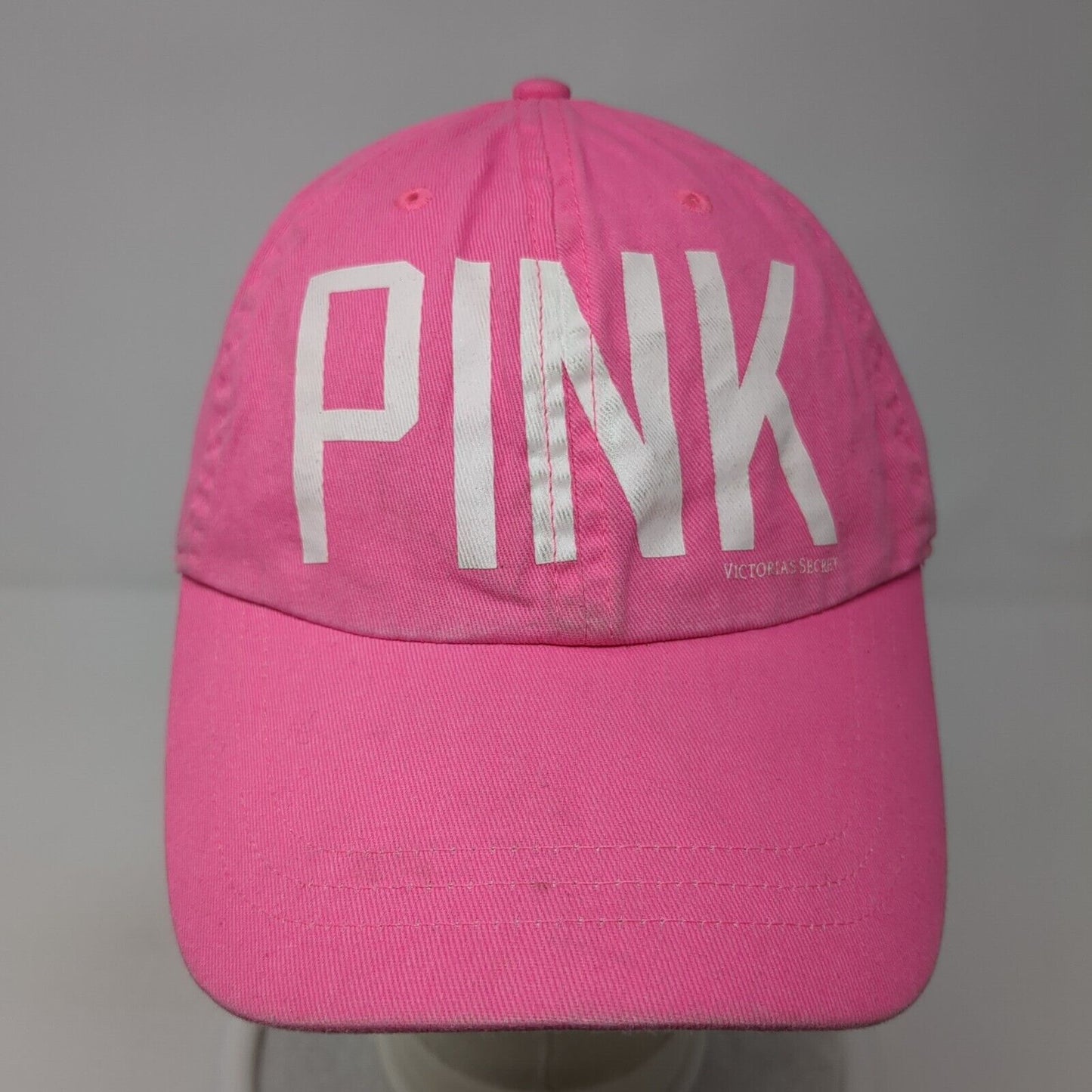 PINK Victoria's Secret Slideback Hat Pink One Size Adjustable 6 Panel Cotton