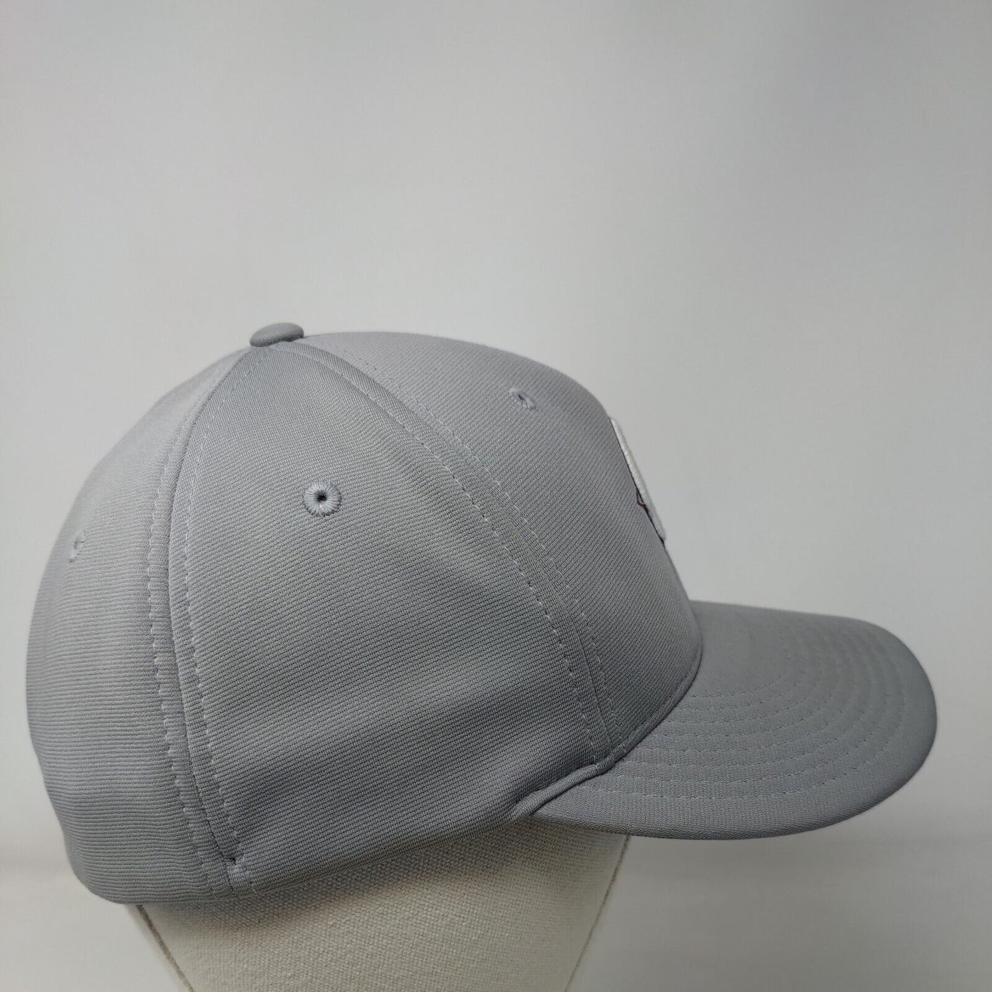 CO Fitted Hat Gray S/M Embroidered Vented Holes 6 Panel Pulse Richardson