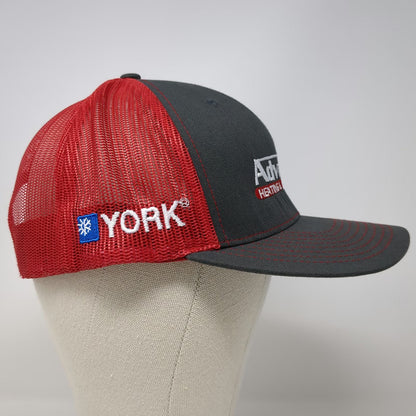 Richardson Trucker Hat Gray Red One Size Advanced Heating Cooling York Mesh hat