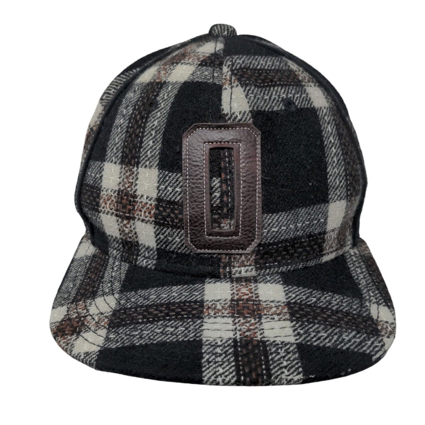 Obey Fitted Hat Multicolor S/M Plaid Embroidered Vented Holes 6 Panel