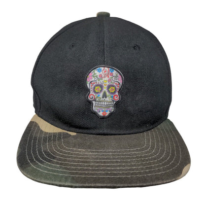Sugar Skull Snapback Hat Multicolor One Size Adjustable Patch Logo 6 Panel