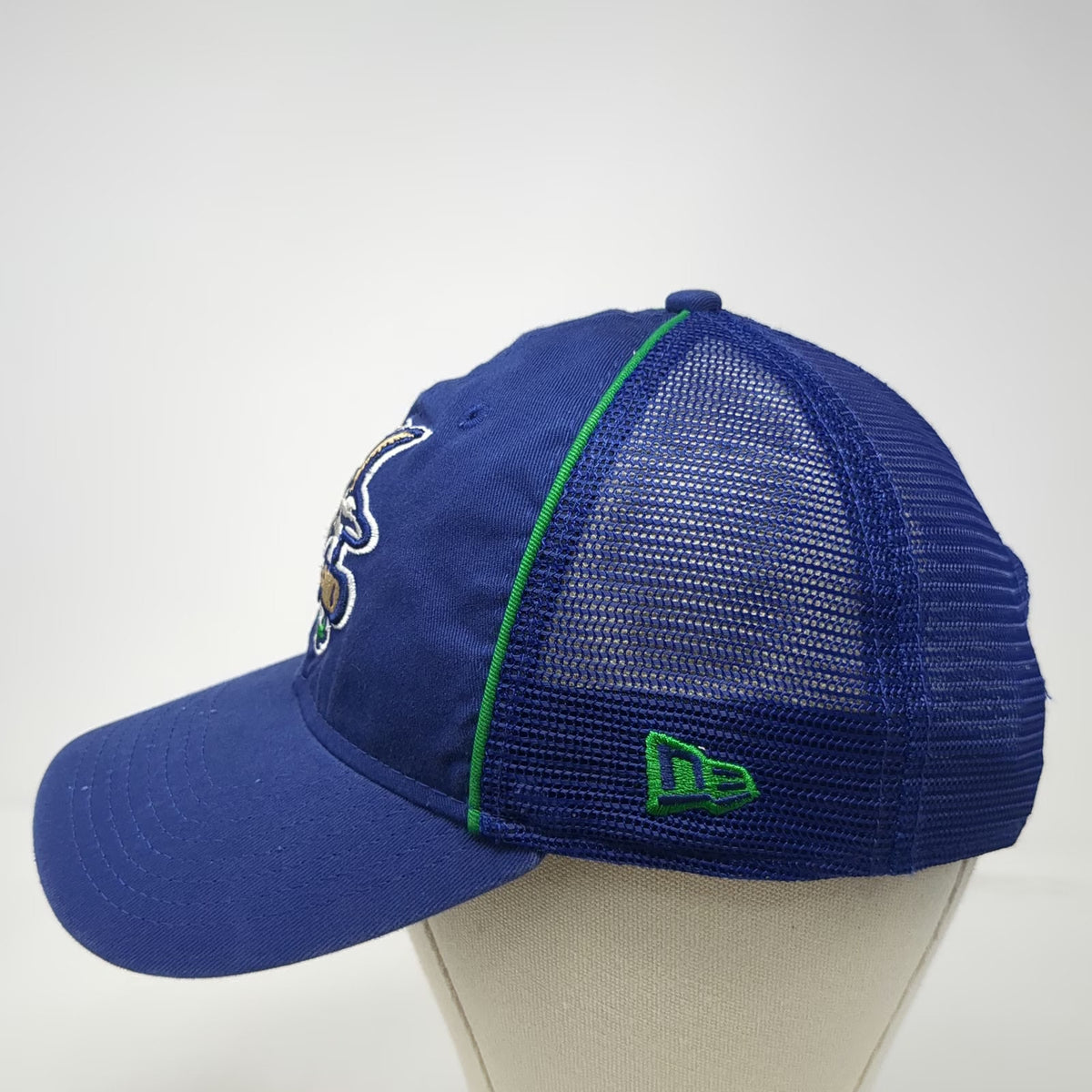 New Era 9TWENTY Hartford Yard Goats MiLB Blue One Size Trucker Hat Mesh Snapback
