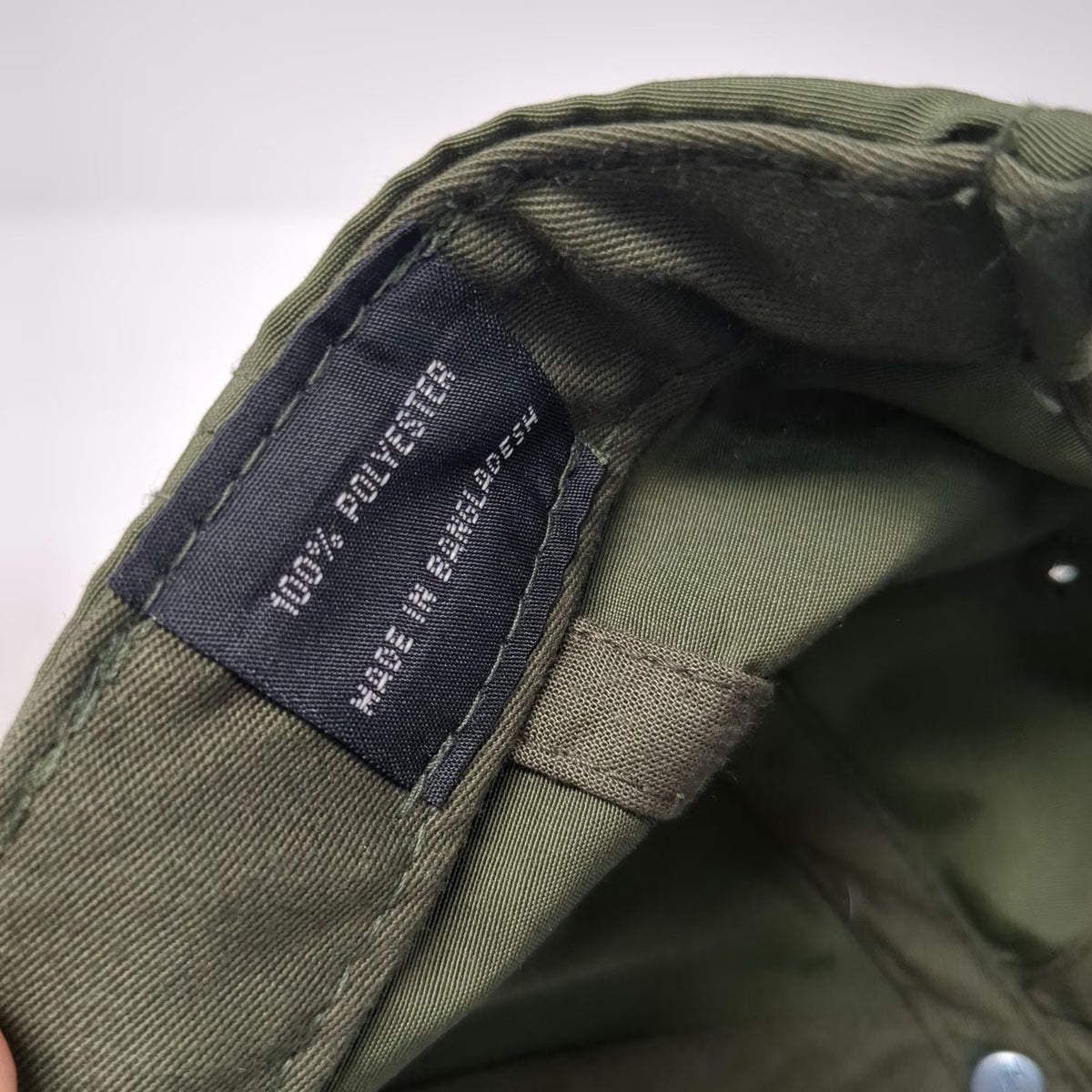 5 Panel Green Hat One Size Snapback Rubber Military Sergeant Chevron Tonal Logo