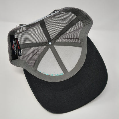 Ski Idaho Brundage Snapback Trucker Hat Black One Size Mesh Back