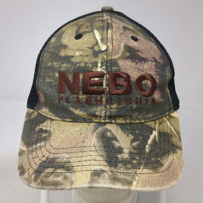 NEBO FLASHLIGHTS Green Camo One Size Trucker Hat Mesh Snapback Adjustable Cap