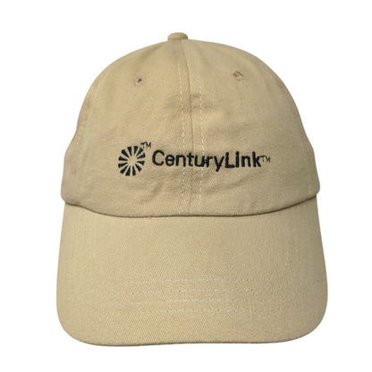 Century Link Strapback Hat Tan One Size Adjustable Embroidered 6 Panel