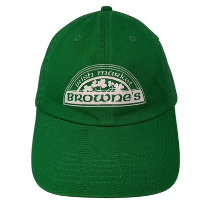 Browne's Irish Market Slideback Hat Green One Size Adjustable 6 Panel