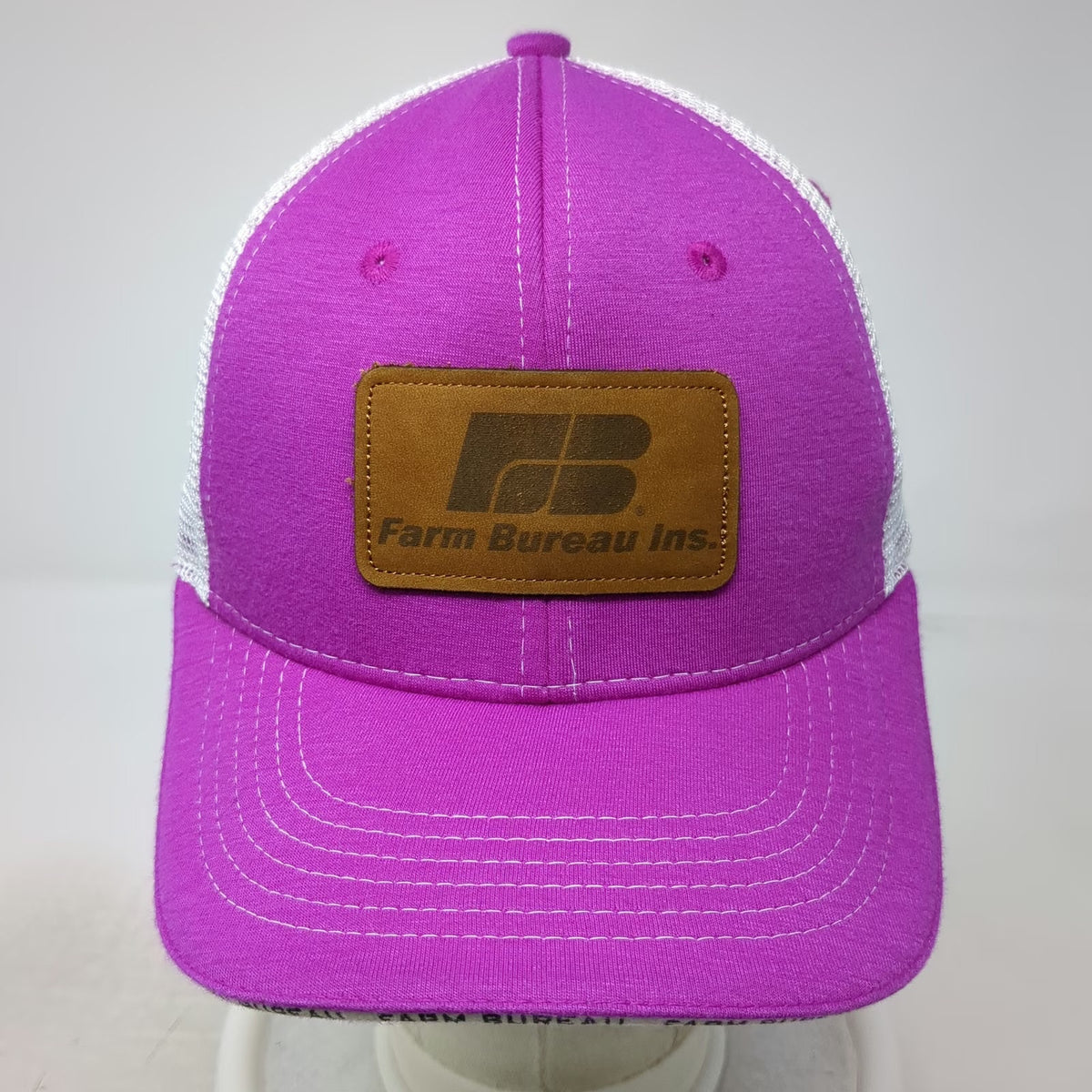 Buck's Bags Trucker Hat Pink One Size Farm Bureau Insurance Mesh Back Snapback