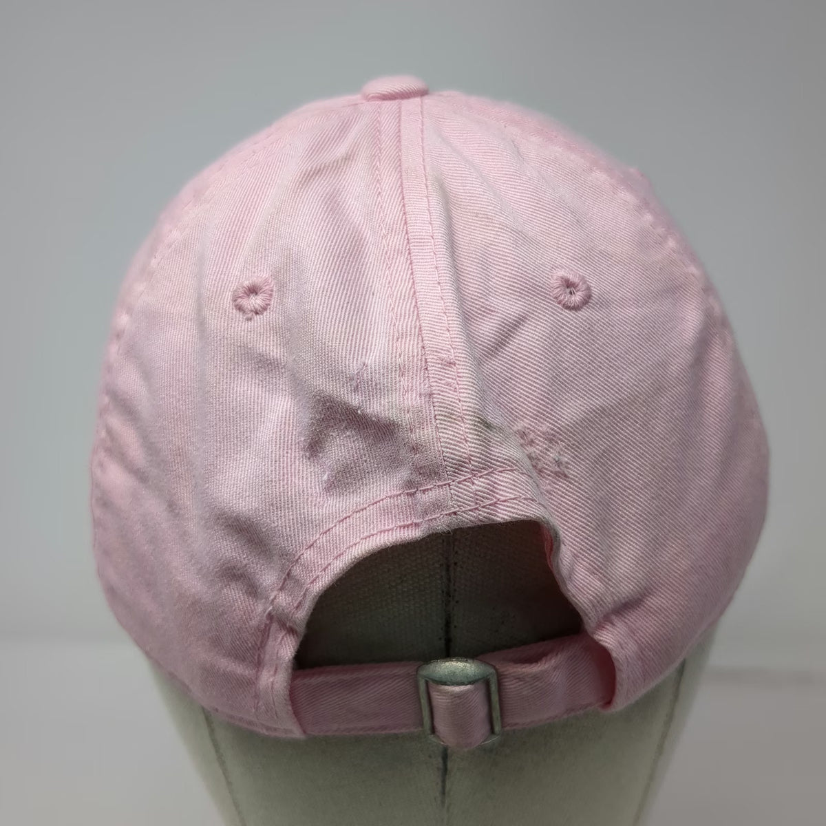 Decky Baseball Cap Pink OSFM Blue Geometric Logo Cotton Slideback Hat Adjustable