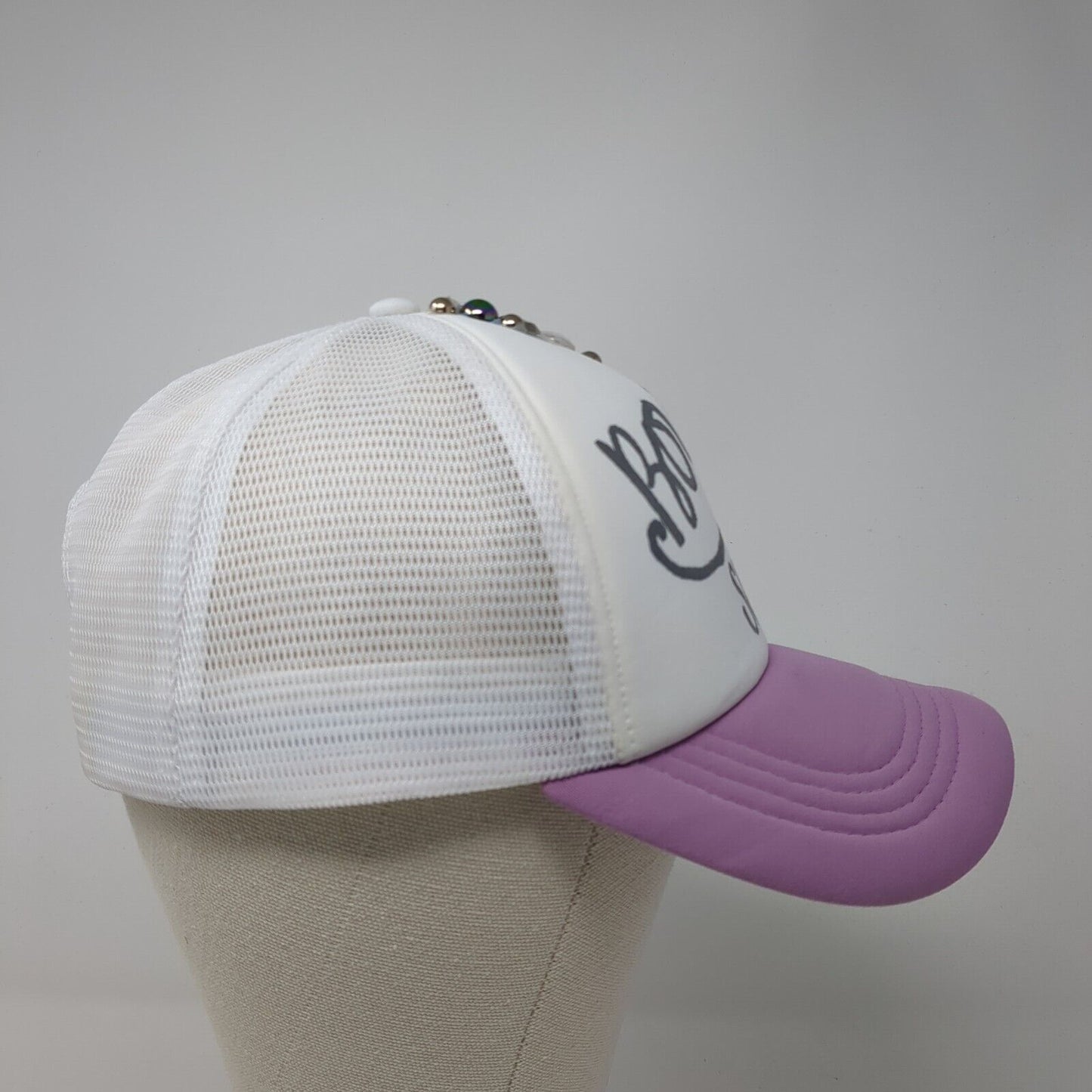 Boujee Shore Snapback Trucker Hat Multi One Size Mesh Back Embellished