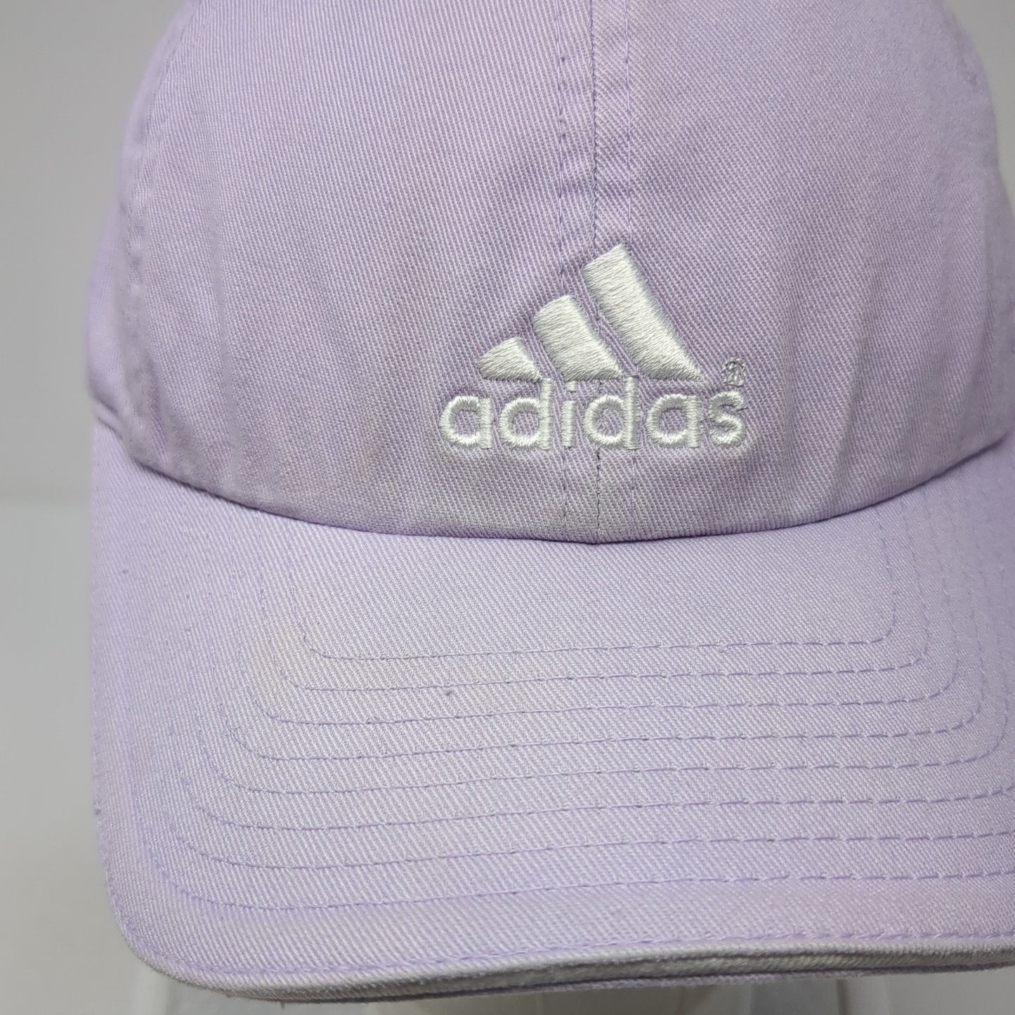 Adidas Strapback Baseball Cap Purple One Size Adjustable Embroidered 6 Panel