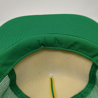 Otto Trucker Hat Green OSFM Rawhide Cycles Motorcycle Mesh Snapback Foam Front