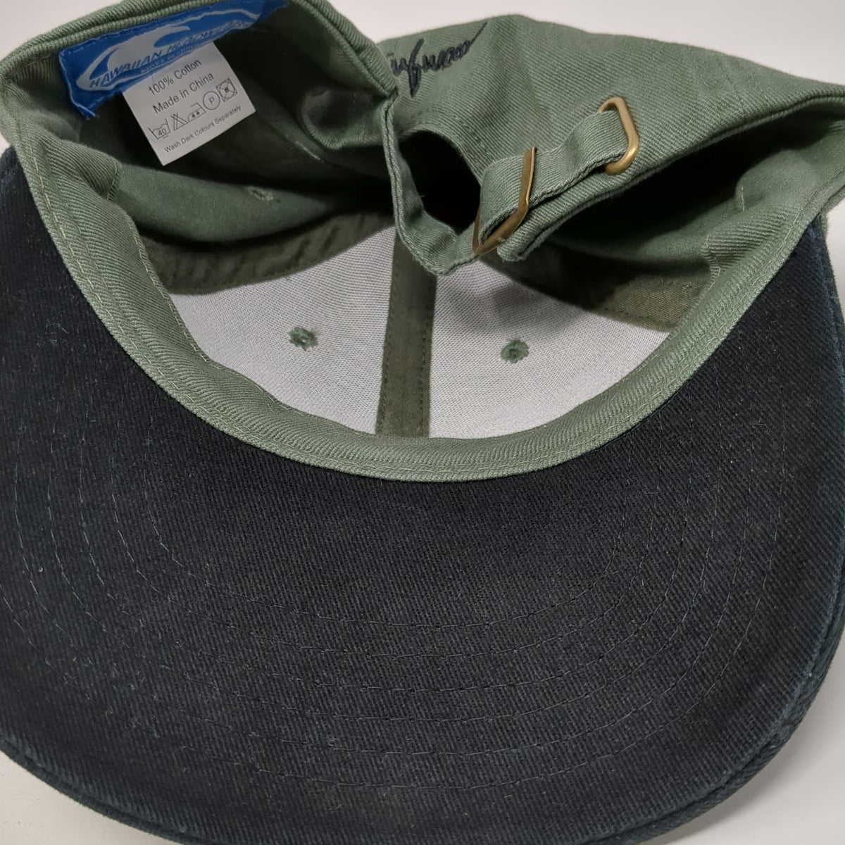 Hawaiian Headwear Baseball Cap Green One Size Hawaii ABC Surfwear Wave Logo Hat