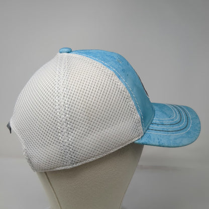 Realtree Fishing Trucker Hat Blue One Size Hook Logo Mesh Back Snapback Cap