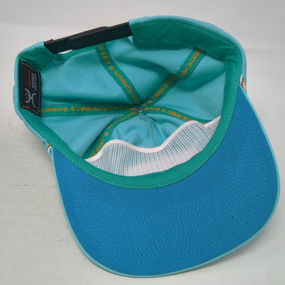 Hooey 5 Panel Blue Hat One Size Rope Brim Patch Spring Branch Texas Snapback