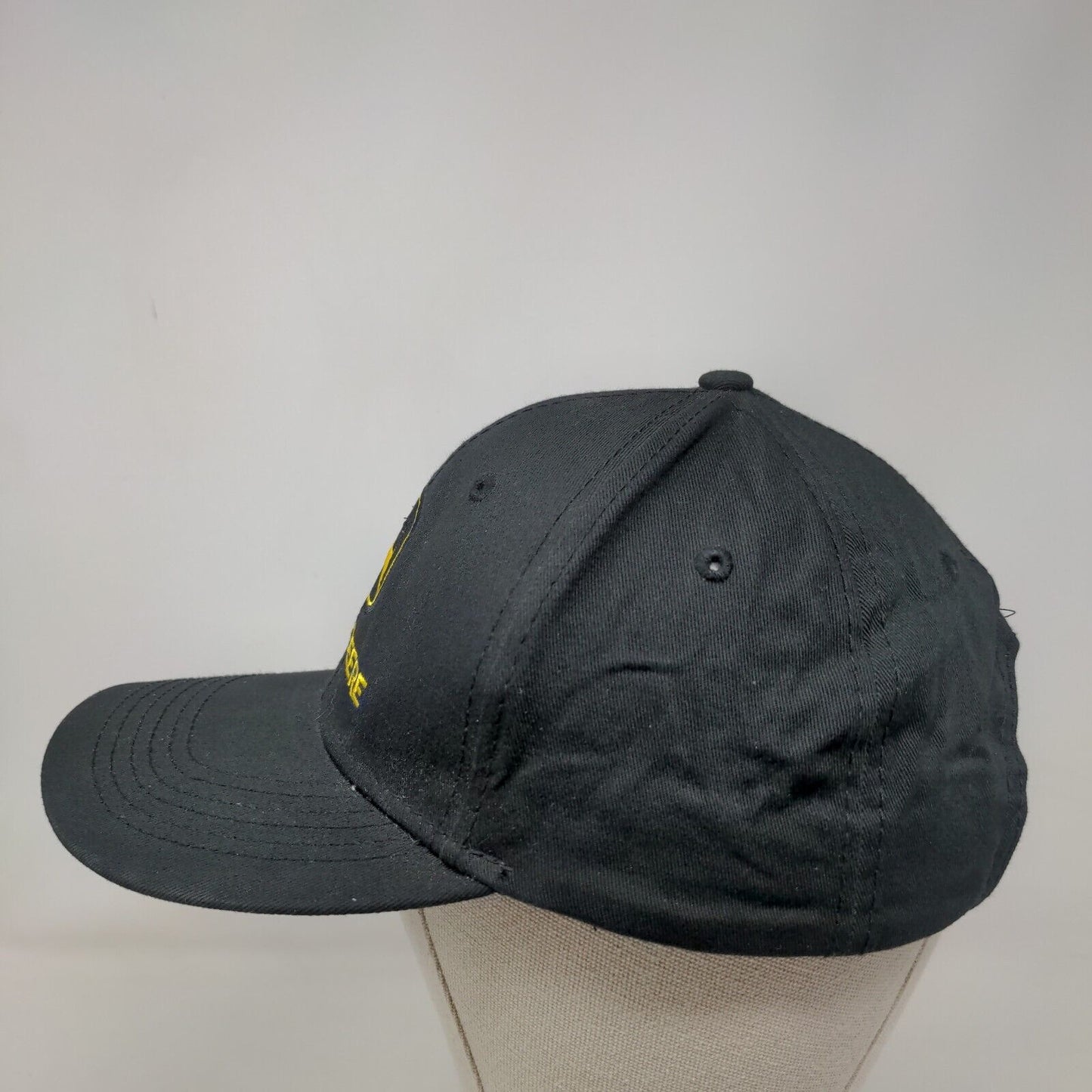 John Deere Slideback Hat Black OSFA Embroidered 6 Panel Vent Holes