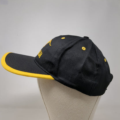 Australia Kangaroo Snapback Hat Black OSFA Embroidered Yellow Trim