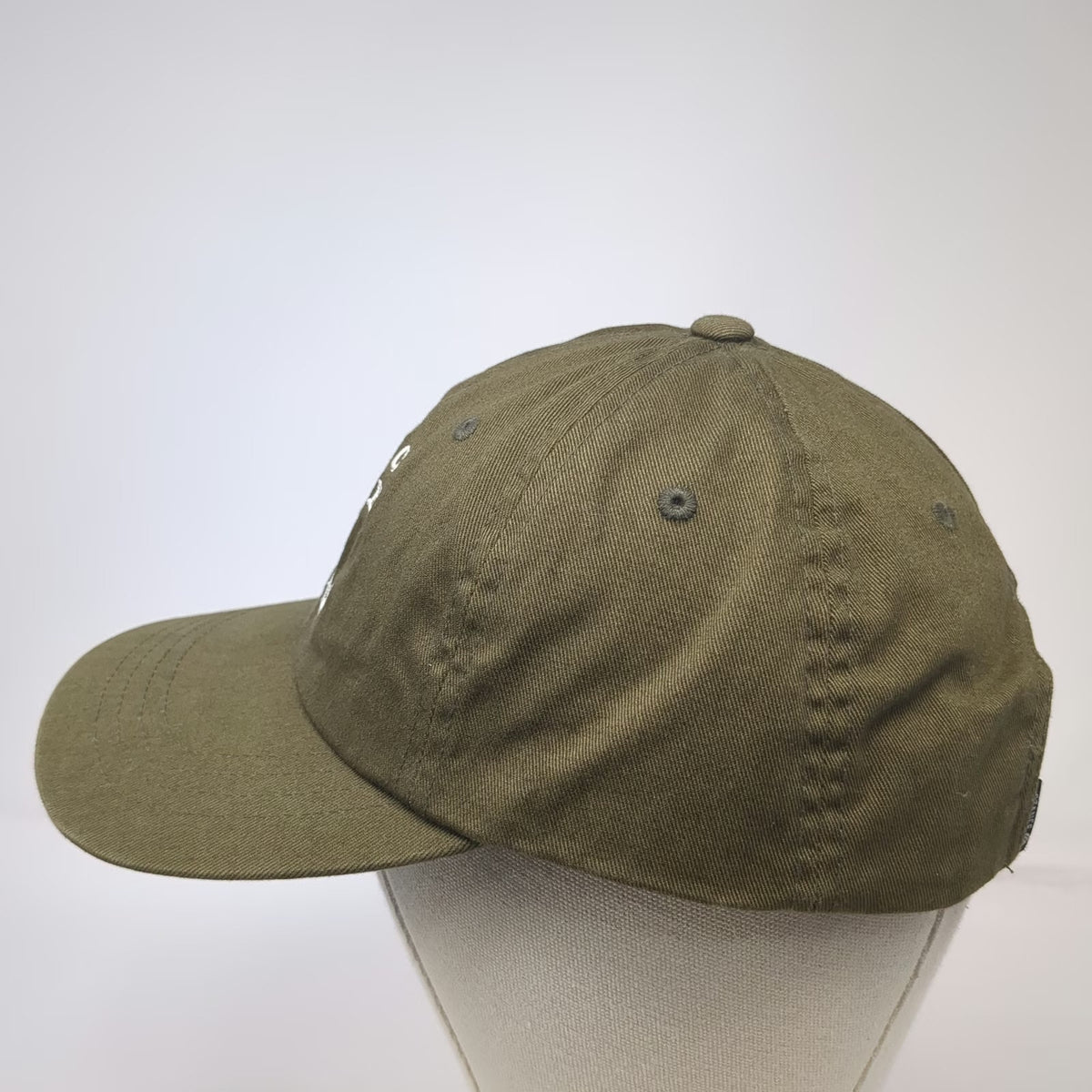 Stance Baseball Cap Green One Size Slideback Embroidered Flower Smiley Hat