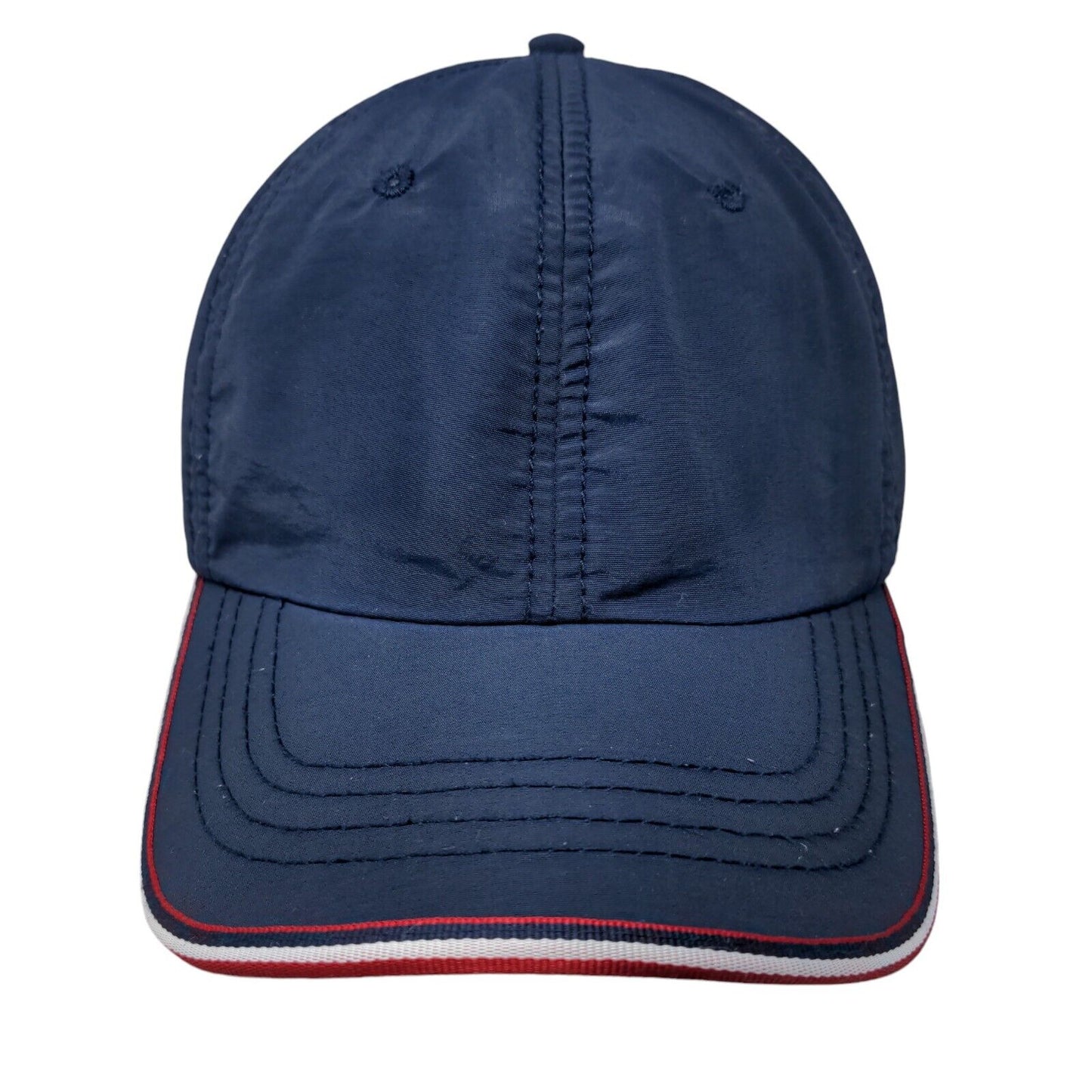 Unbranded Slideback Hat Blue One Size Adjustable Vented Holes 6 Panel Blank