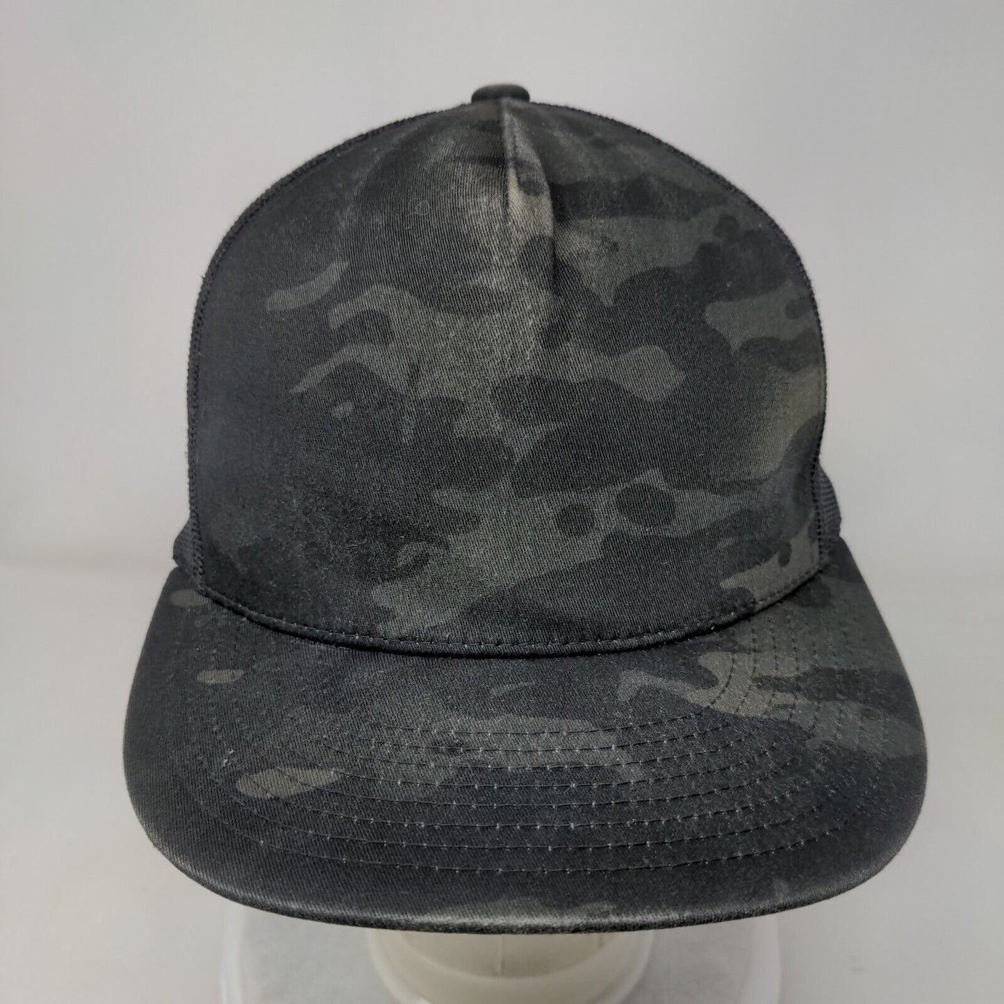 The Classics Yupoong Snapback Trucker Hat Camo One Size Mesh Back