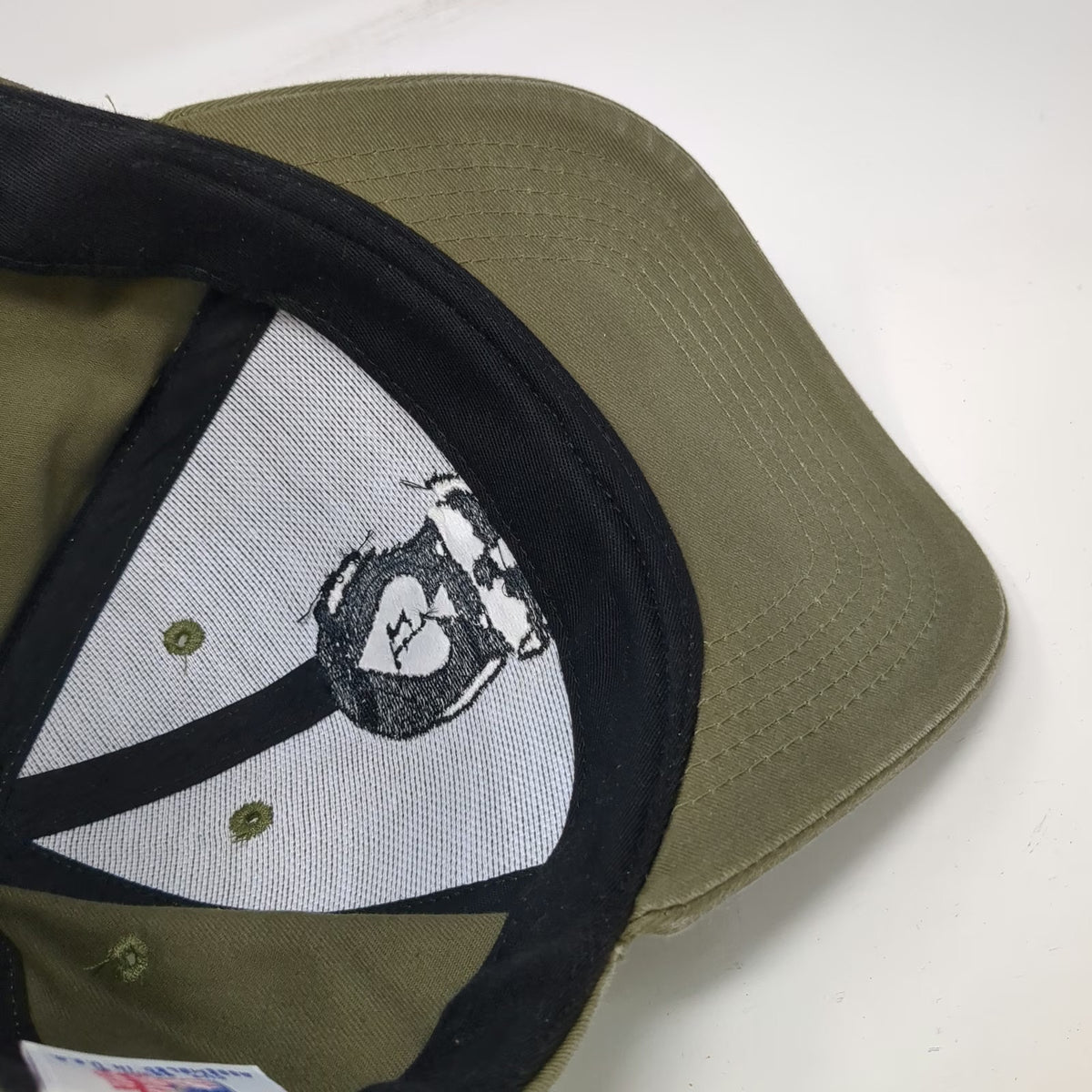 Zero Foxtrot Baseball Cap Green One Size Strapback USA Made Black Skull Ace Hat