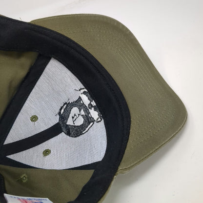 Zero Foxtrot Baseball Cap Green One Size Strapback USA Made Black Skull Ace Hat