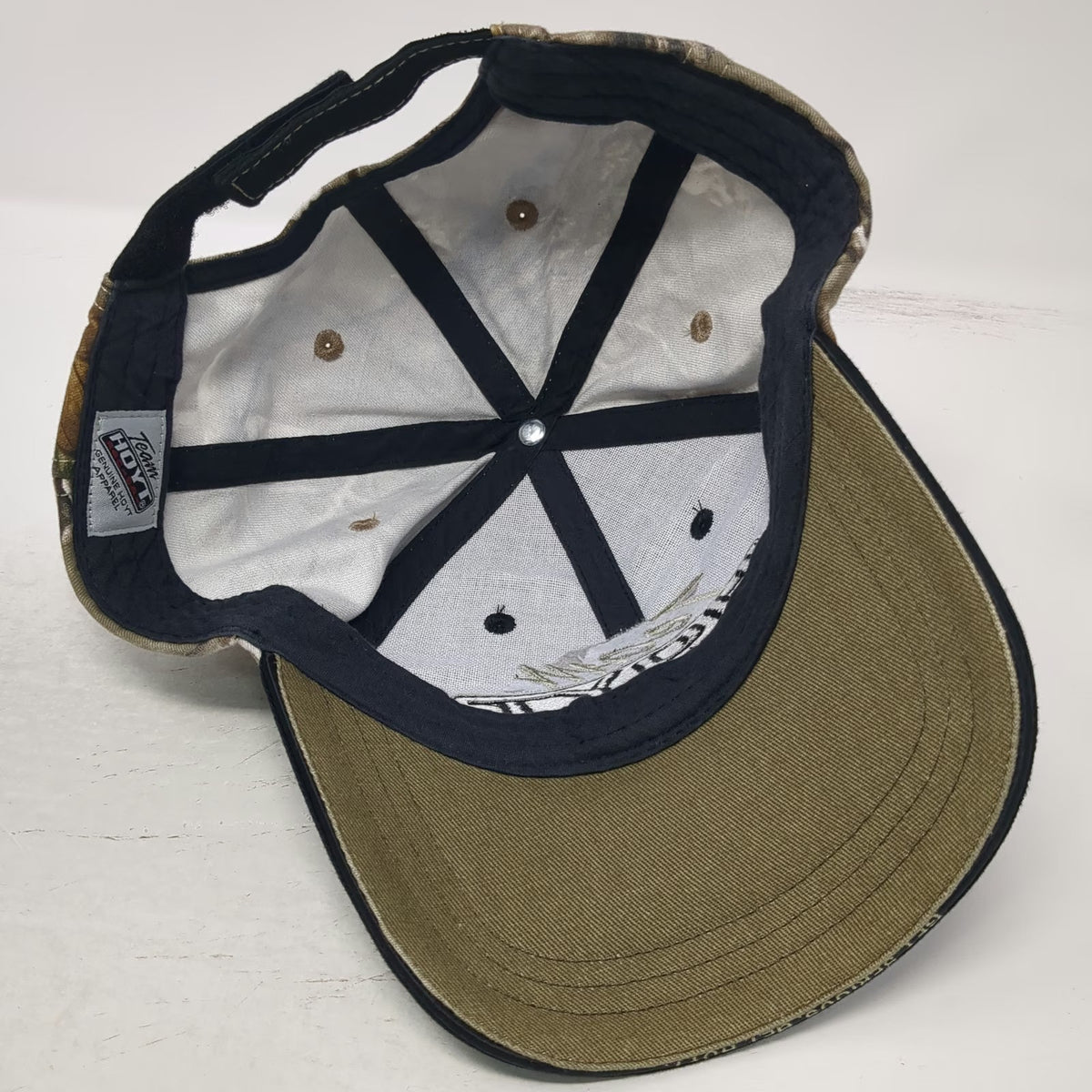 Team Hoyt Archery Baseball Cap Black Camo One Size Strapback Hunting Bow Hat