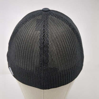 KC Fitted Trucker Hat Black 6 7/8-7 3/8 Pacflex Mesh Back Pacific Headwear