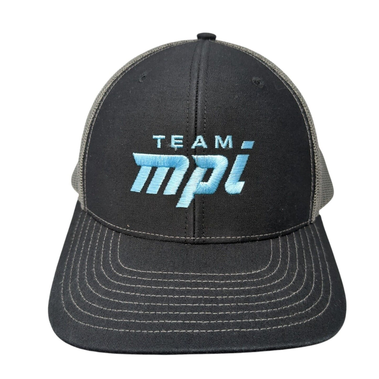 Team MPI Snapback Trucker Hat Black One Size Mesh Back Richardson