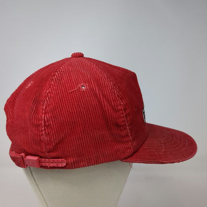 Dorfman Pacific 5 Panel Red Hat One Size Corduroy Grand Targhee Patch Slideback