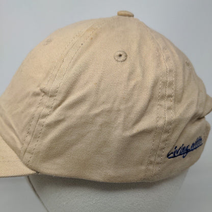 Living With It Aventis Strapback Hat Tan One Size Embroidered Adjustable