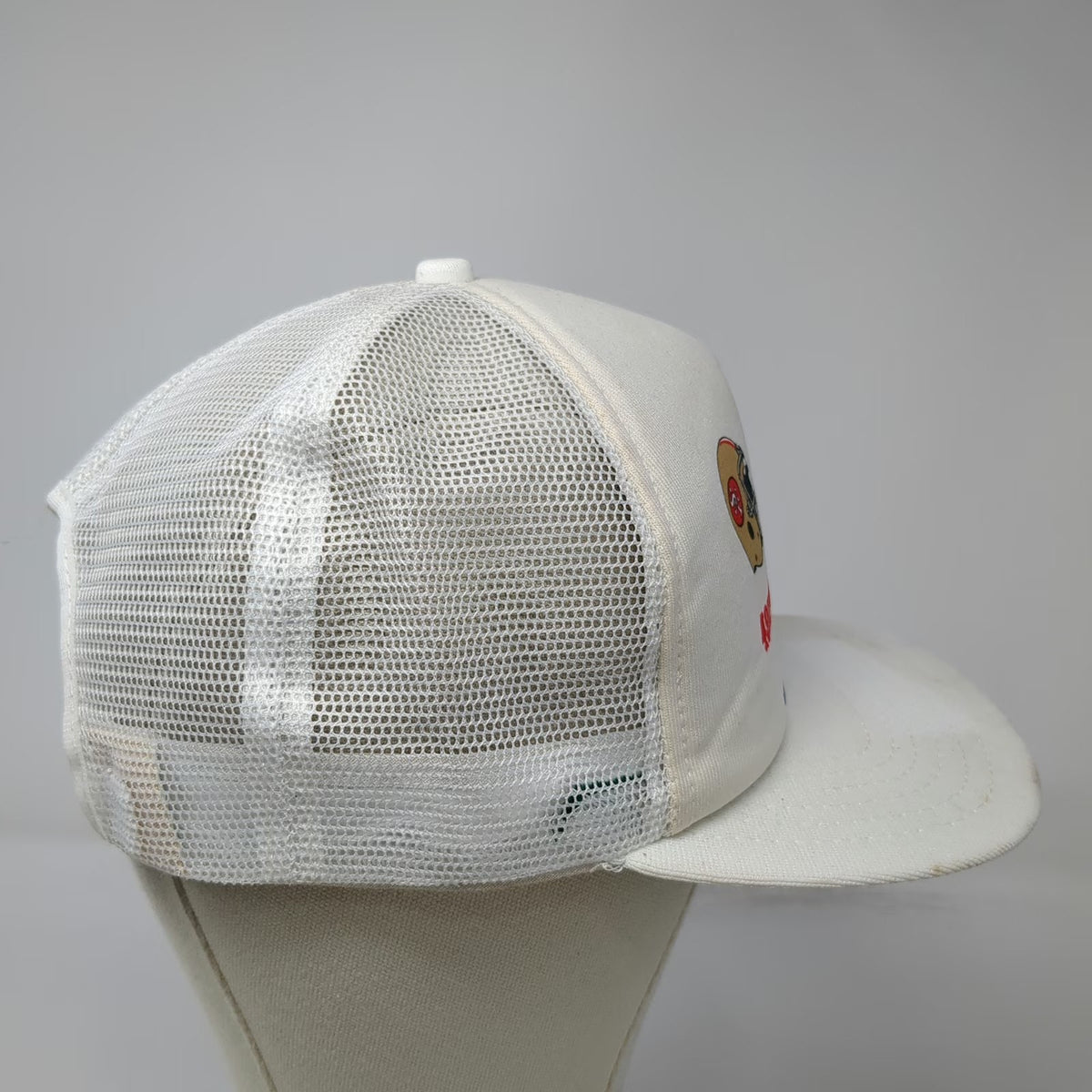 New Era 49ers Broncos NFL Super Bowl XXIV White M-L Trucker Hat Mesh Vintage