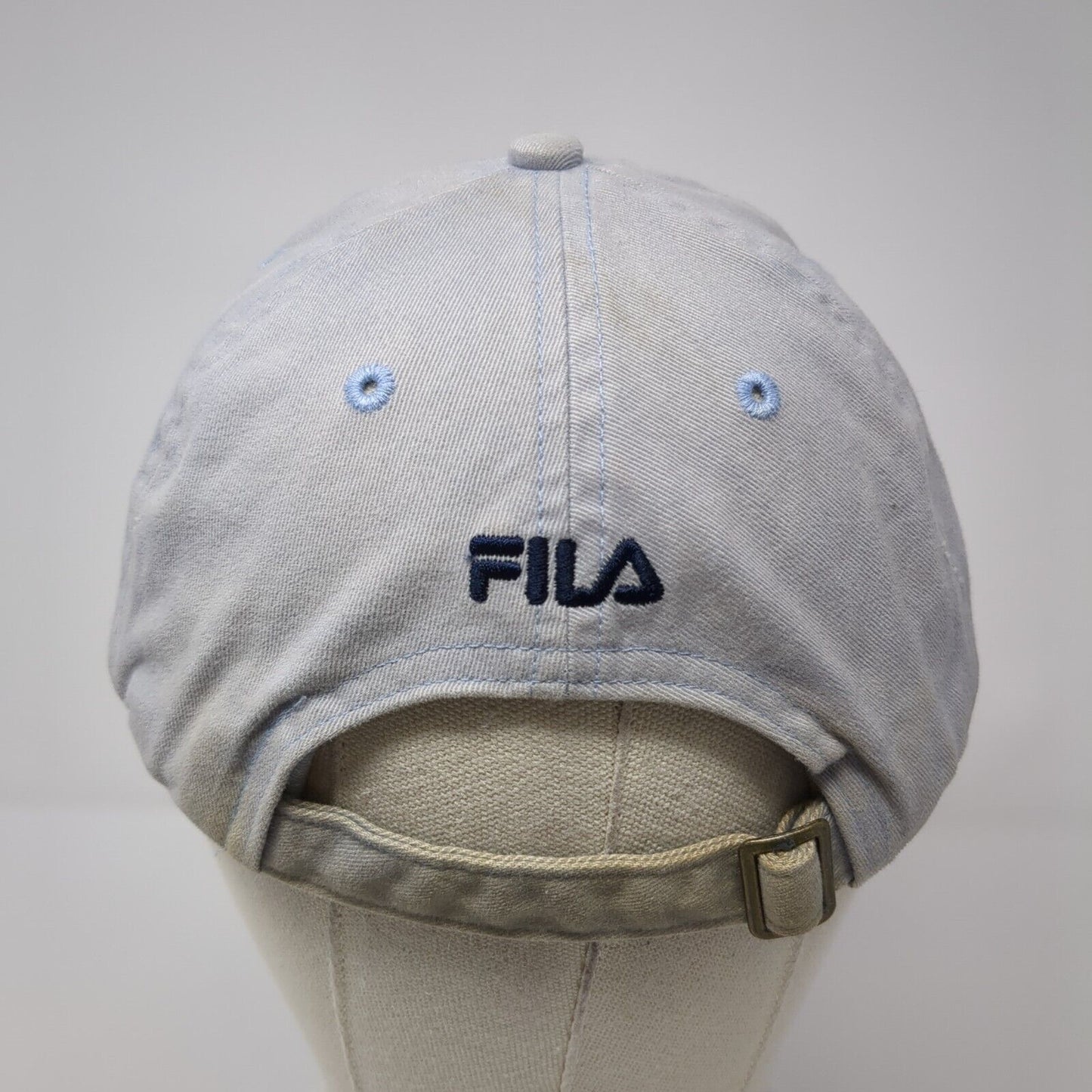 Nasdaq-100 Open Slideback Baseball Cap Blue One Size Adjustable Embroidered FILA