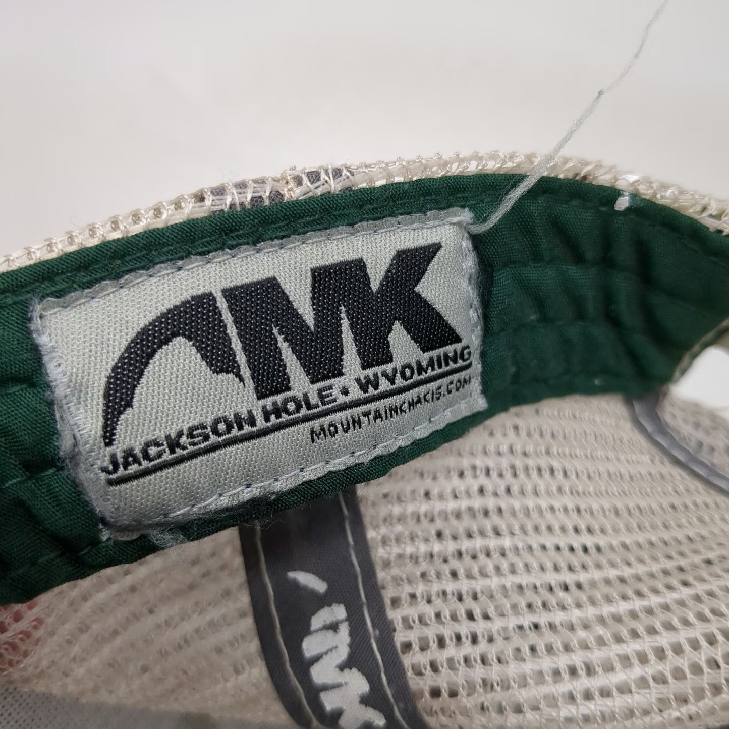 Mountain Khakis Trucker Hat Green One Size Bison Patch Mesh Snapback Wyoming