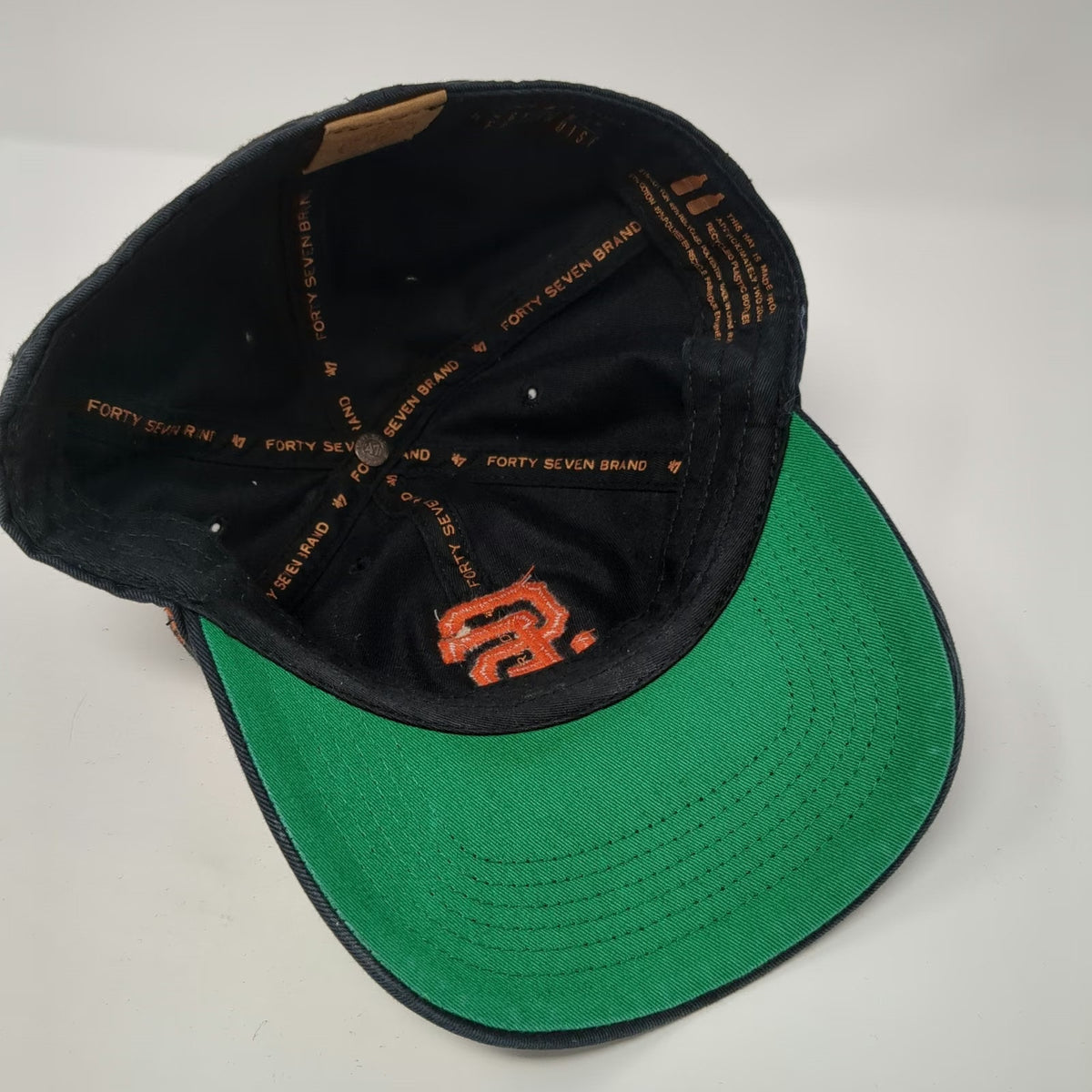 '47 Brand San Francisco Giants MLB Baseball Cap Black M Green Underbrim Hat SF