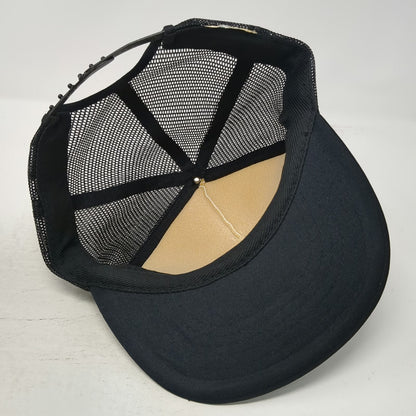Santana 1983 New Band Black One Size Trucker Hat Mesh Snapback Foam Logo Vintage