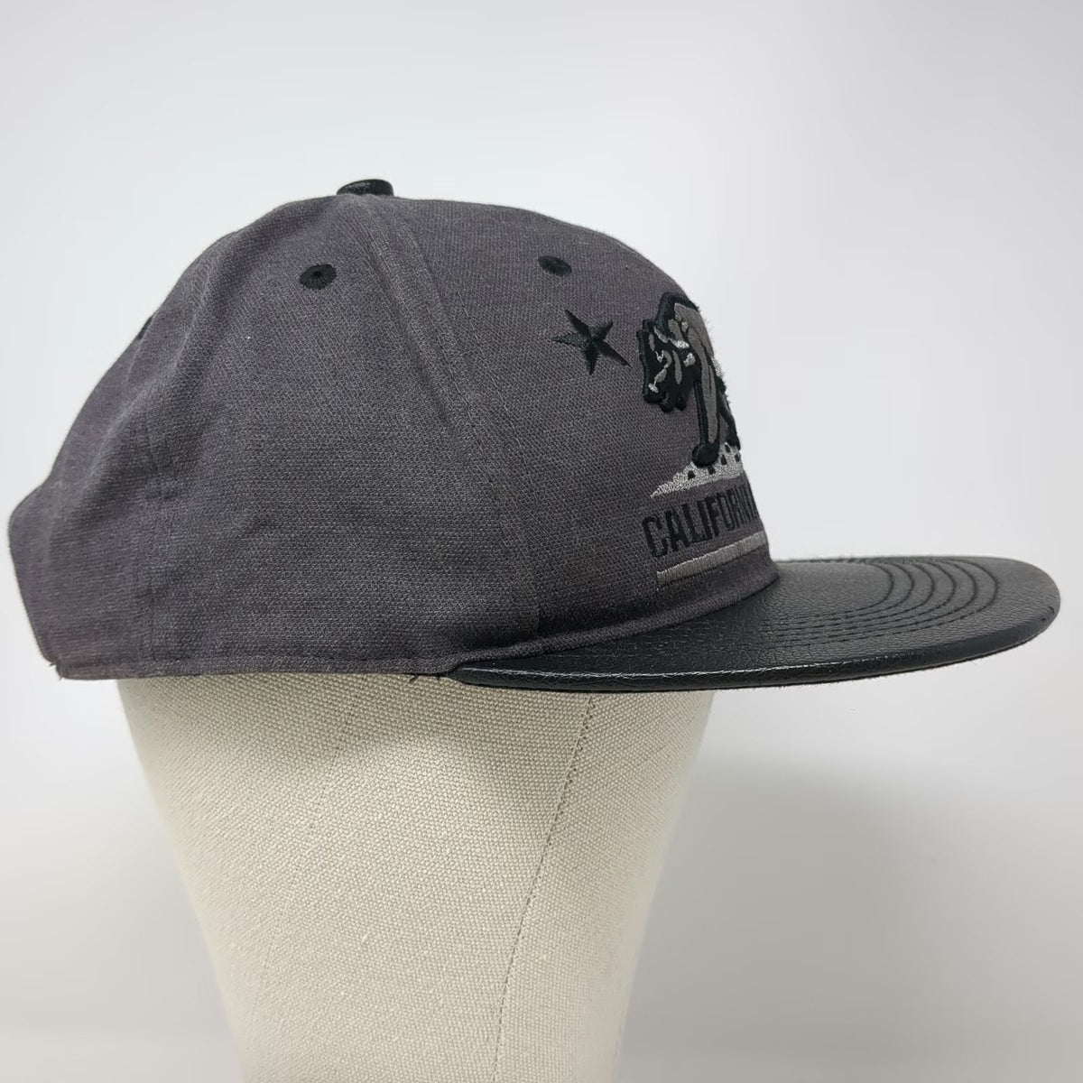 Ace Cap Inc Snapback Purple One Size Hat California Republic Bear Flat Brim