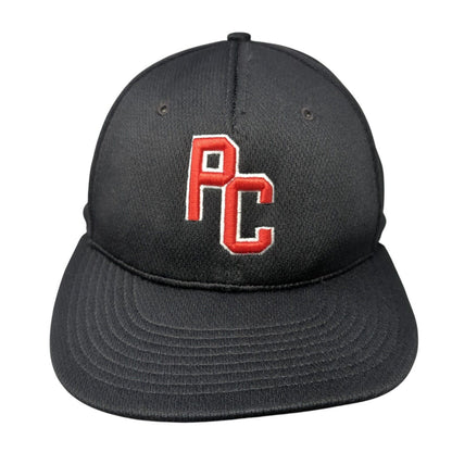 PC Fitted Hat Black S/M Embroidered Vented Holes 6 Panel PTS40 Dryve Richardson